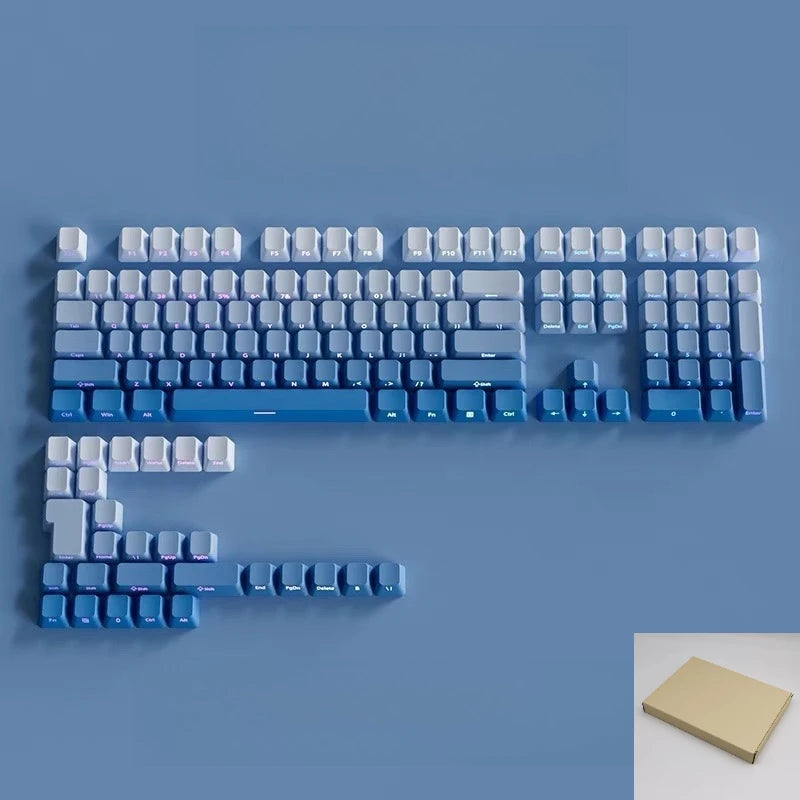 2025 New Original Daylight Cherry Keycaps PBT Translucent Gradient Color Side Engraving Personalized for MX Mechanical Keyboards