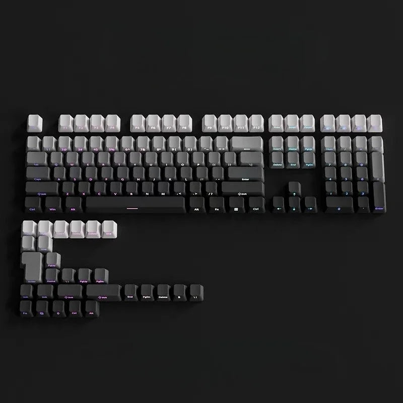 2025 New Original Daylight Cherry Keycaps PBT Translucent Gradient Color Side Engraving Personalized for MX Mechanical Keyboards