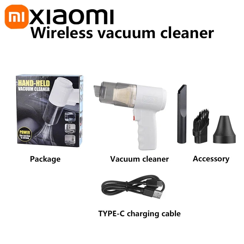 Xiaomi 3000000PA Car Wireless Vacuum Cleaner 120W Powerful Portable Handheld For Home & Auto Lightweight Cordless Rechargeable