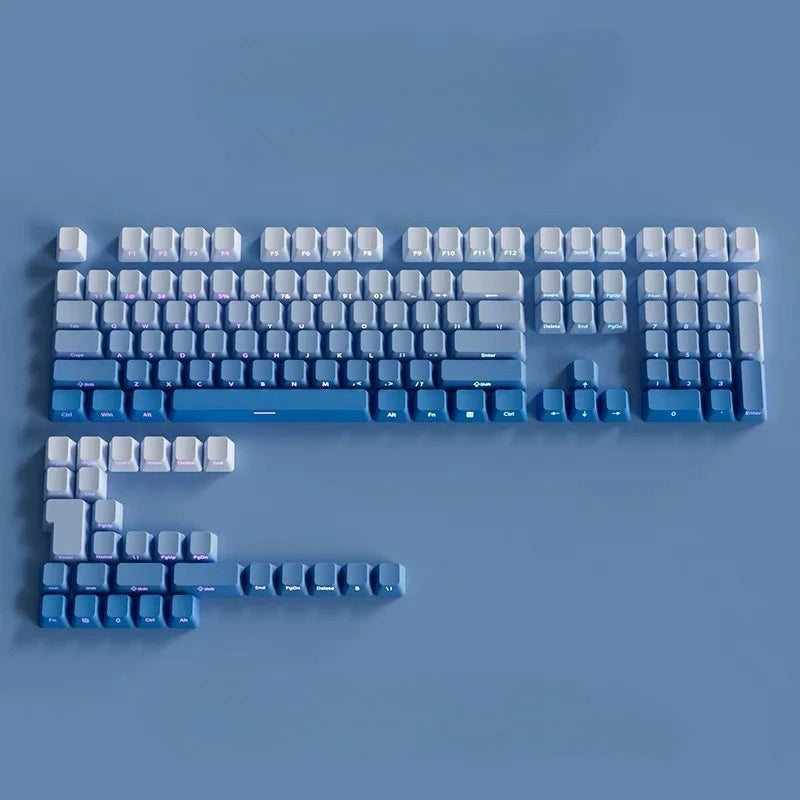 2025 New Original Daylight Cherry Keycaps PBT Translucent Gradient Color Side Engraving Personalized for MX Mechanical Keyboards