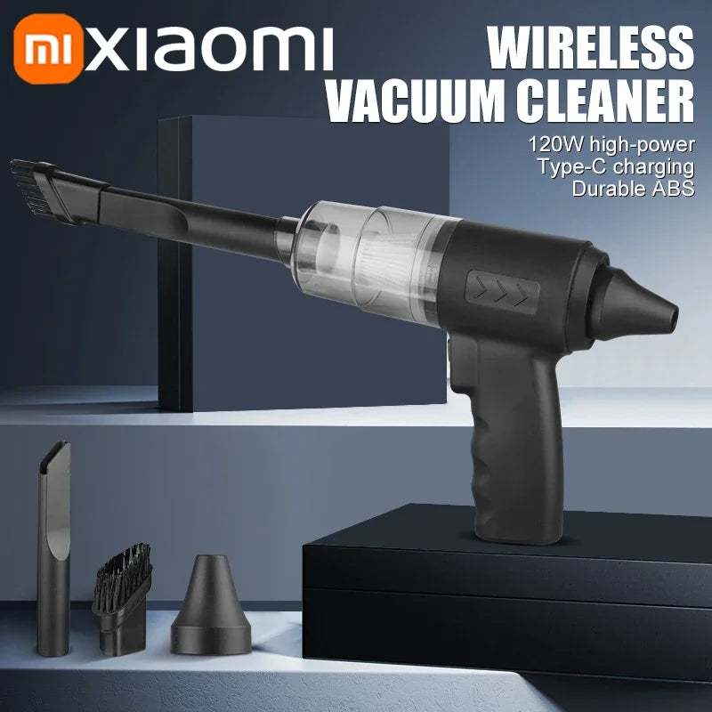 Xiaomi 3000000PA Car Wireless Vacuum Cleaner 120W Powerful Portable Handheld For Home & Auto Lightweight Cordless Rechargeable