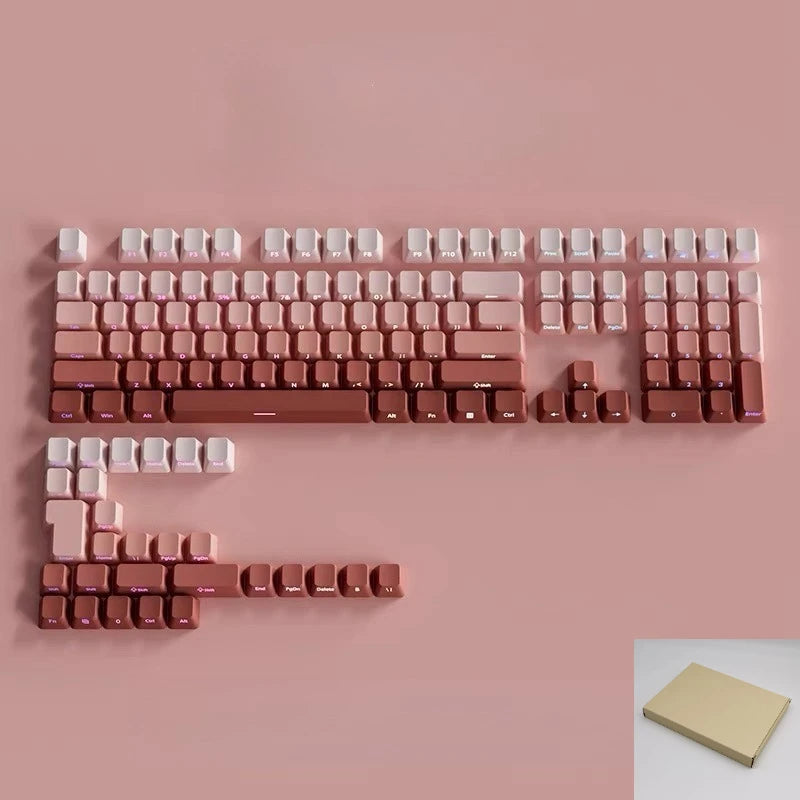 2025 New Original Daylight Cherry Keycaps PBT Translucent Gradient Color Side Engraving Personalized for MX Mechanical Keyboards