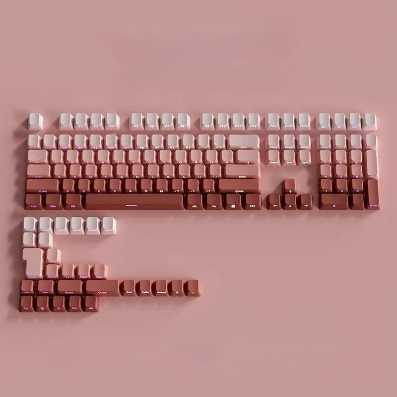 2025 New Original Daylight Cherry Keycaps PBT Translucent Gradient Color Side Engraving Personalized for MX Mechanical Keyboards
