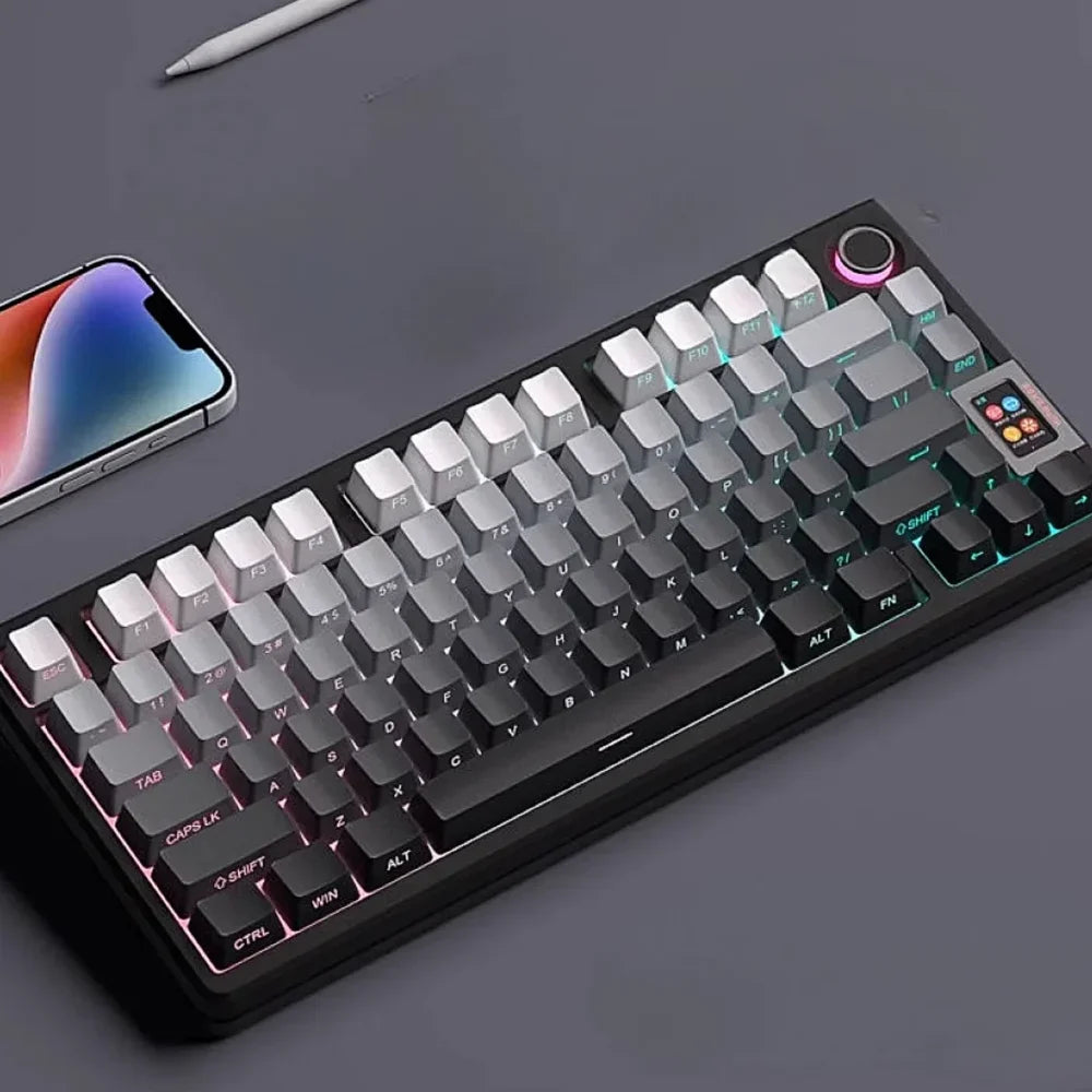 2025 New Original Daylight Cherry Keycaps PBT Translucent Gradient Color Side Engraving Personalized for MX Mechanical Keyboards
