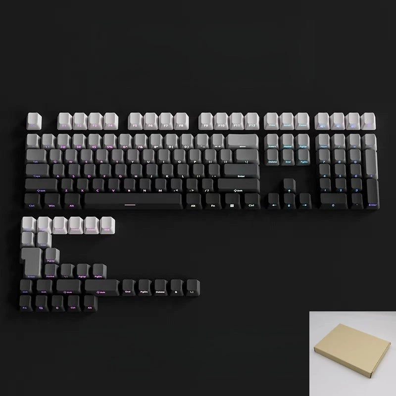2025 New Original Daylight Cherry Keycaps PBT Translucent Gradient Color Side Engraving Personalized for MX Mechanical Keyboards