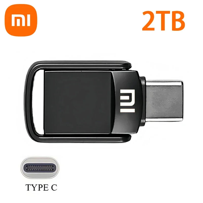 Xiaomi 2TB USB 3.2 Type-C Interface U Disk Metal Pendrive Mobile Phone Computer Mutual Transmission Flash Drive 1TB USB Memory