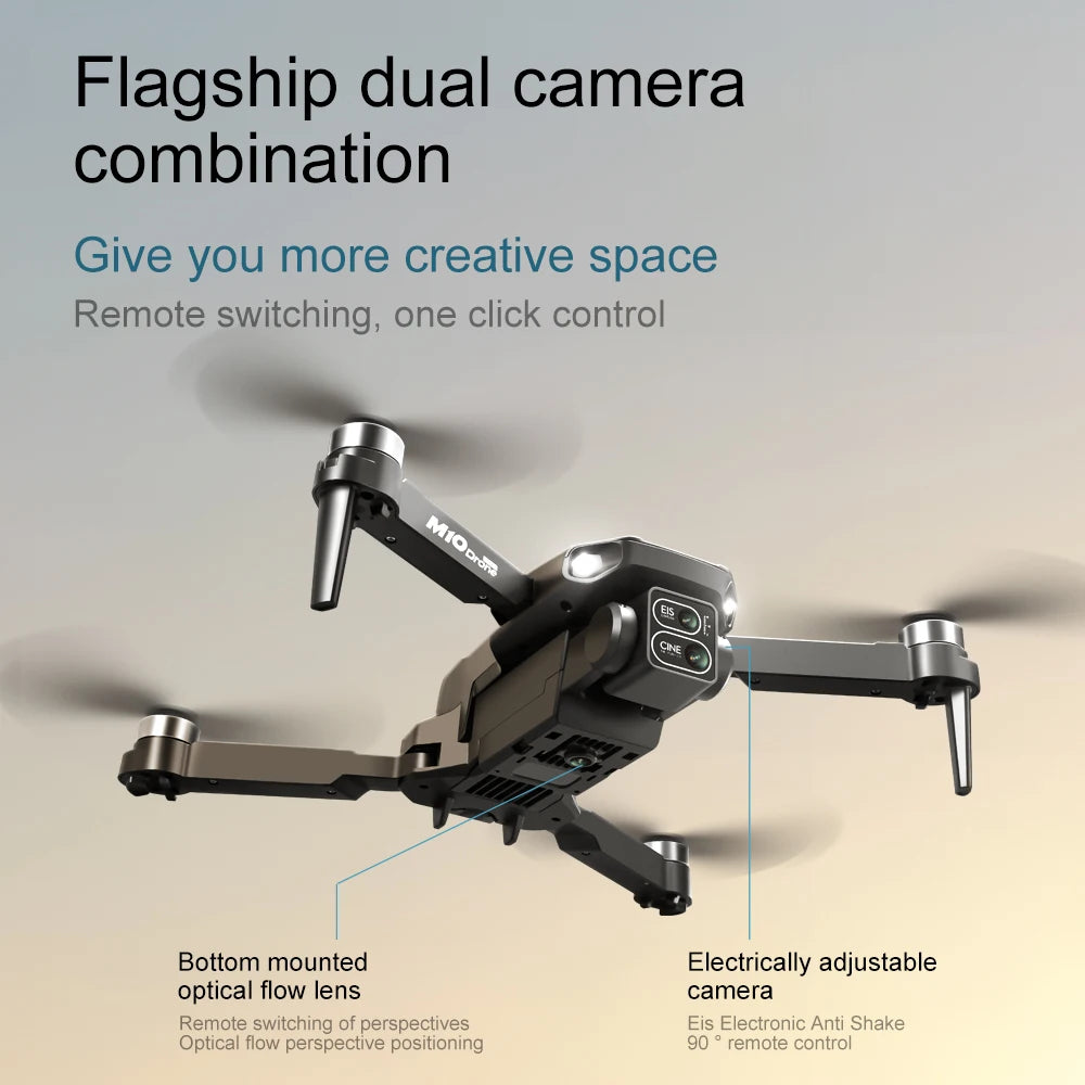 For Xiaomi Drone M10 4K Professional 5G HD Dual Camera With Screen FPV Photography Brushless Foldable Quadcopter RC Drones Toys