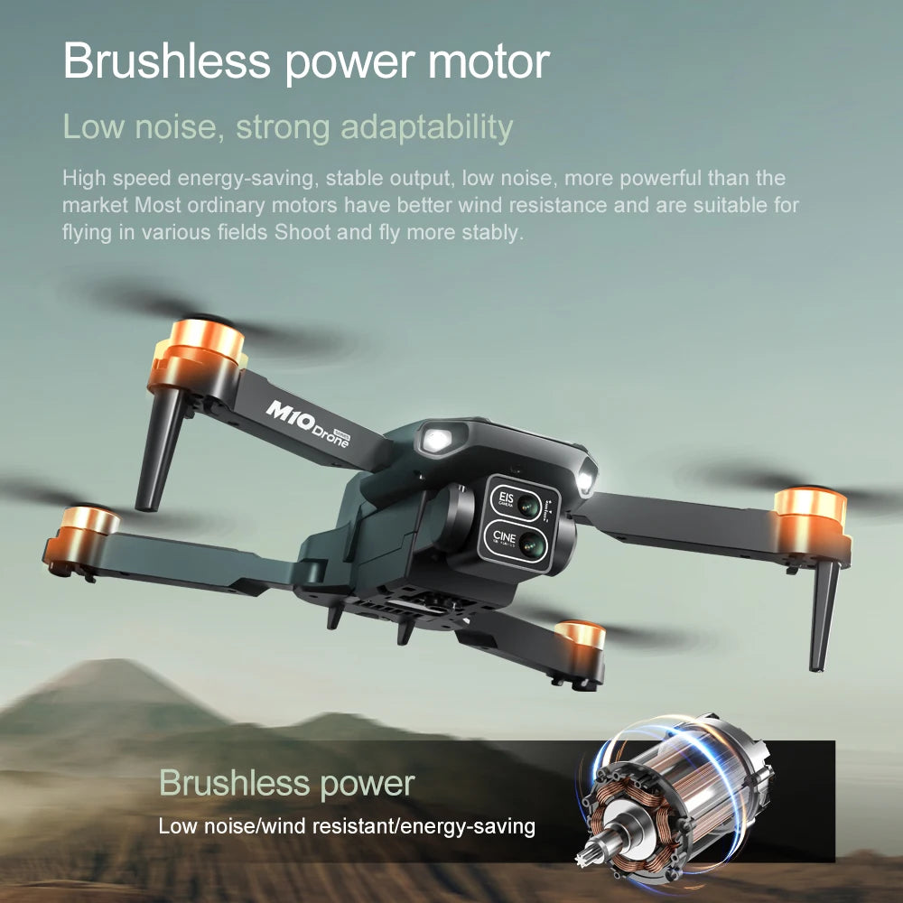 For Xiaomi Drone M10 4K Professional 5G HD Dual Camera With Screen FPV Photography Brushless Foldable Quadcopter RC Drones Toys