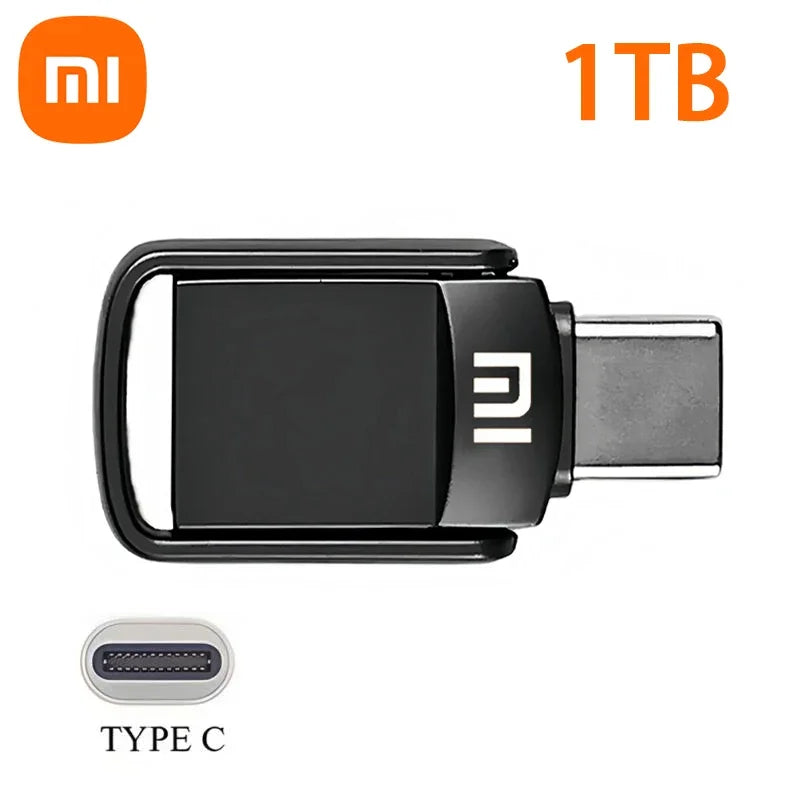 Xiaomi 2TB USB 3.2 Type-C Interface U Disk Metal Pendrive Mobile Phone Computer Mutual Transmission Flash Drive 1TB USB Memory