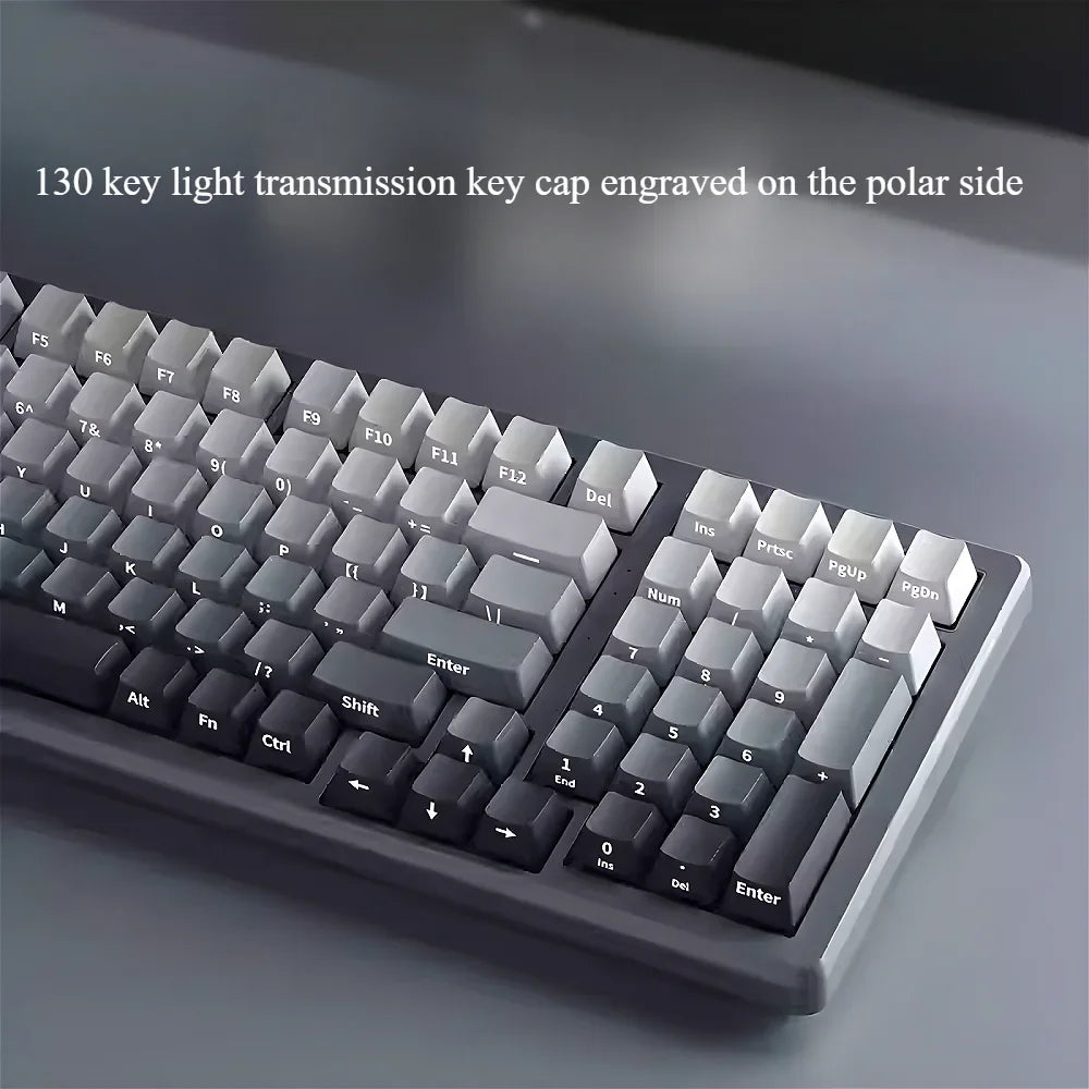 2025 New Original Daylight Cherry Keycaps PBT Translucent Gradient Color Side Engraving Personalized for MX Mechanical Keyboards